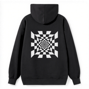 Optical Illusion Checkered Hoodie